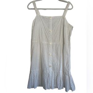 Alexis X Target Women's White Eyelet Lace Button Front Mini Dress